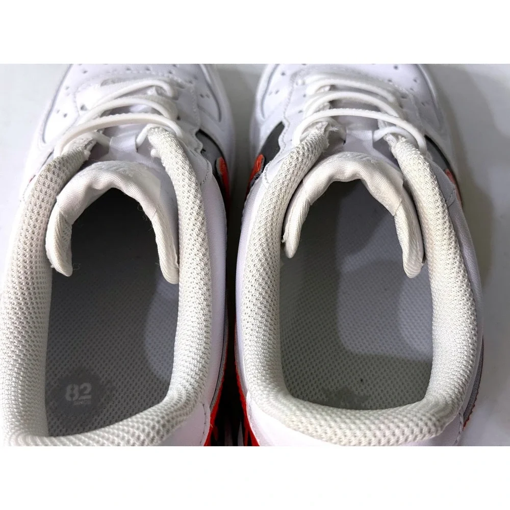 Nike Air‎ Force 1 Low OSU Custom White Orange Black Boys Sneakers 7.5Y